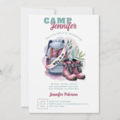 Invitation Camping Camping Camping Camp Wifey Bachelorette (Devant)