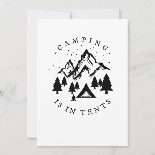 Invitation Camping - Camping Dans Les Tentes (Devant)