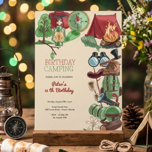 Invitation Camping d'anniversaire