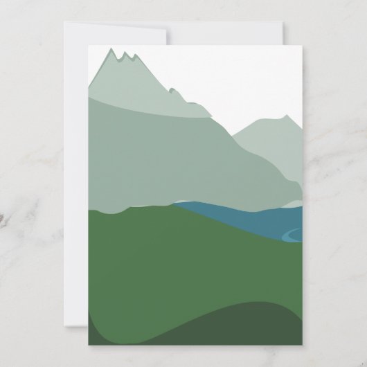 Invitation Camping de montagne (Dos)