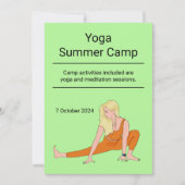 Invitation Camping de retraite de classe personnalisée de yog (Devant)