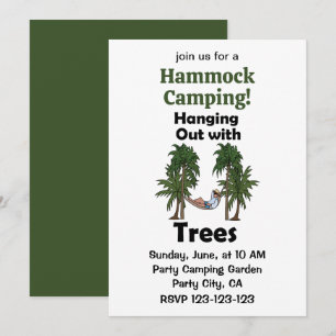 Invitation Camping en hamac, détente avec les arbres Camping