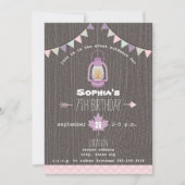 Invitation Camping en plein air Fête d'anniversaire sauvage (Devant)