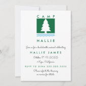 Invitation Camping Enterrement de Jeune Fille Itinéraire & (Devant)