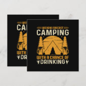 Invitation Camping et boisson (Devant / Derrière)