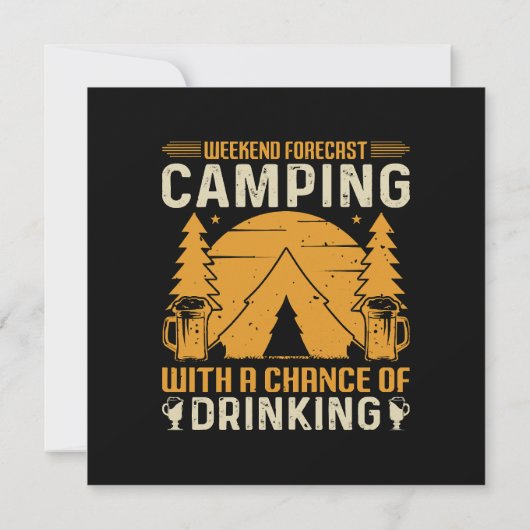 Invitation Camping et boisson (Dos)