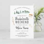 Invitation Camping extérieur Bachelorette Week-end Itinéraire (Debout devant)