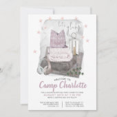 Invitation Camping Fête D'Anniversaire Sous Les Étoiles (Devant)