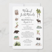 Invitation Camping Glamping Bachelorette Week-end Itinéraire (Devant)