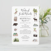 Invitation Camping Glamping Bachelorette Week-end Itinéraire (Debout devant)