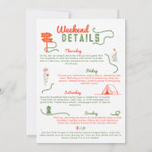 Invitation Camping Glamping Fleur sauvage Bachelorette Party (Dos)