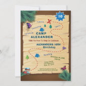 Invitation Camping Hors Tente Anniversaire (Devant)