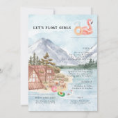 Invitation Camping Lac Illustré | Fin de semaine de bachelore (Dos)