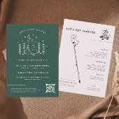 Invitation Camping minimal moderne | Fin de semaine de bachel