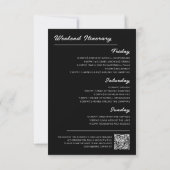 Invitation Camping Moderne Bachelorette Itinéraire Week-end (Dos)