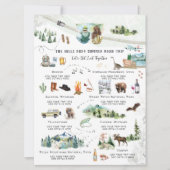 Invitation Camping Montagnes Itinéraire du voyage d'été (Devant)