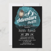 Invitation Camping Mountain Adventure Baby shower d'aquarelle (Devant)