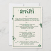 Invitation Camping Mountain Forest Bachelorette Week-end Voya (Dos)