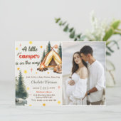 Invitation Camping Mountain Rustic Baby shower Party Photo (Debout devant)