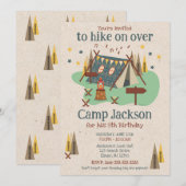 Invitation Camping Outdoor Adventure Camp Out Birthday (Devant / Derrière)