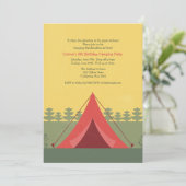 Invitation Camping Red Tent (Debout devant)