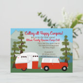 Invitation Camping Red Trailer (Debout devant)