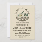 Invitation Camping retirement party (Devant)