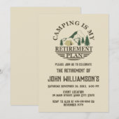 Invitation Camping retirement party (Devant / Derrière)