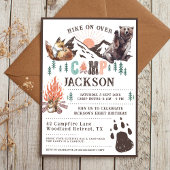 Invitation Camping Rustic Camp Anniversaire