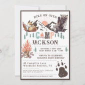 Invitation Camping Rustic Camp Anniversaire (Devant)