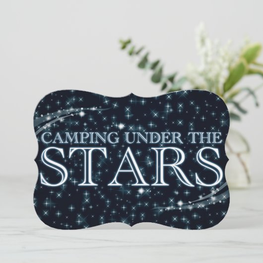 Invitation Camping sous les étoiles (Debout devant)
