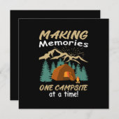 Invitation CAMPING, souvenirs (Devant / Derrière)