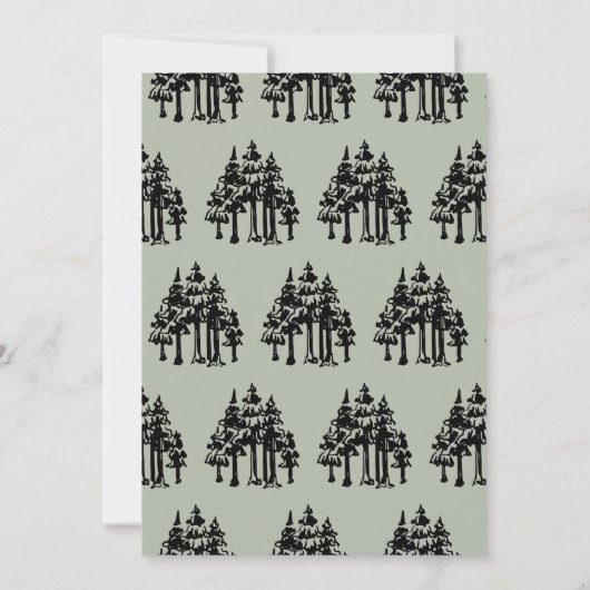 Invitation Camping Tent Mountain Boy dessiné à la main 1er an (Dos)