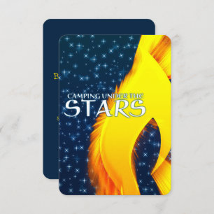 Invitation Camping Under the Stars Starshine et Campfire