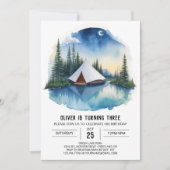 Invitation Campout by the Forest Stream Anniversaire (Devant)