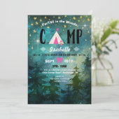 Invitation Campping Night Forest Wilderness (Debout devant)