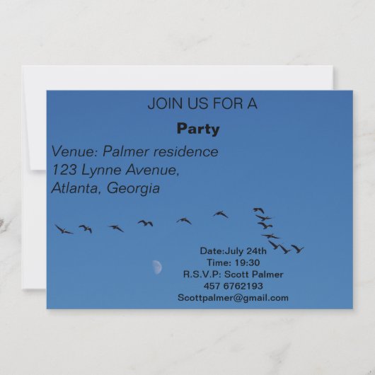 Invitation Canadian geese (Devant)