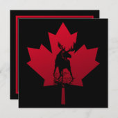 Invitation canadienne à la feuille d'érable et à l (Devant / Derrière)