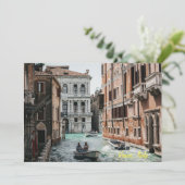 Invitation Canal de bateau de Venise (Debout devant)