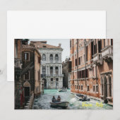Invitation Canal de bateau de Venise (Devant / Derrière)