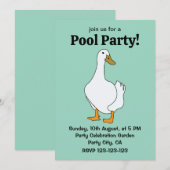 Invitation Canard à canard blanc (Devant / Derrière)