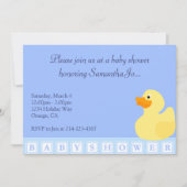 Invitation Canard baby shower (Devant)