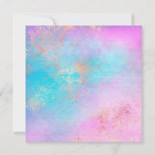 Invitation canard bébé couleur pastel or nouveau joli (Dos)