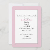 Invitation Canard d'anniversaire portant un manteau de fourru (Dos)