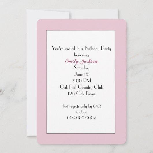 Invitation Canard d'anniversaire portant un manteau de fourru (Dos)