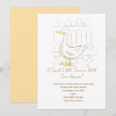 Invitation Canard de conte de fées (Devant / Derrière)