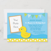 Invitation Canard en caoutchouc 1er anniversaire (Devant)