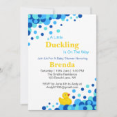 Invitation Canard en caoutchouc jaune mignon | Couleurs de bu (Devant)