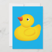 Invitation Canard en caoutchouc jaune mignon | Couleurs de bu (Dos)