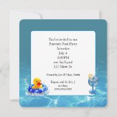 Invitation Canard en caoutchouc jaune patriotique pour fête e (Dos)